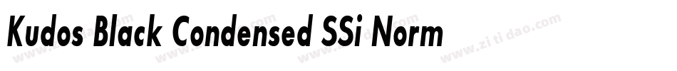 Kudos Black Condensed SSi Normal字体转换